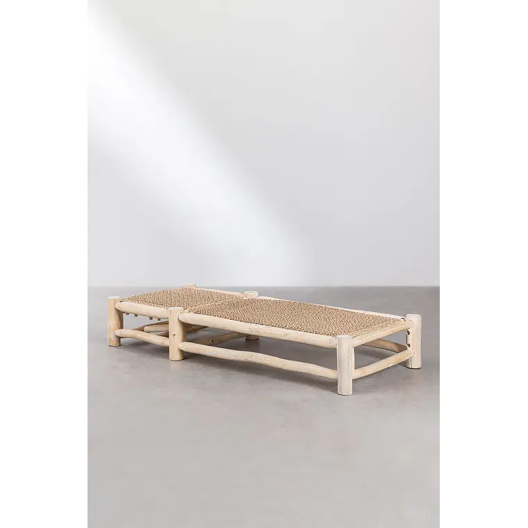 Tumbona reclinable en madera de teca Rena 4
