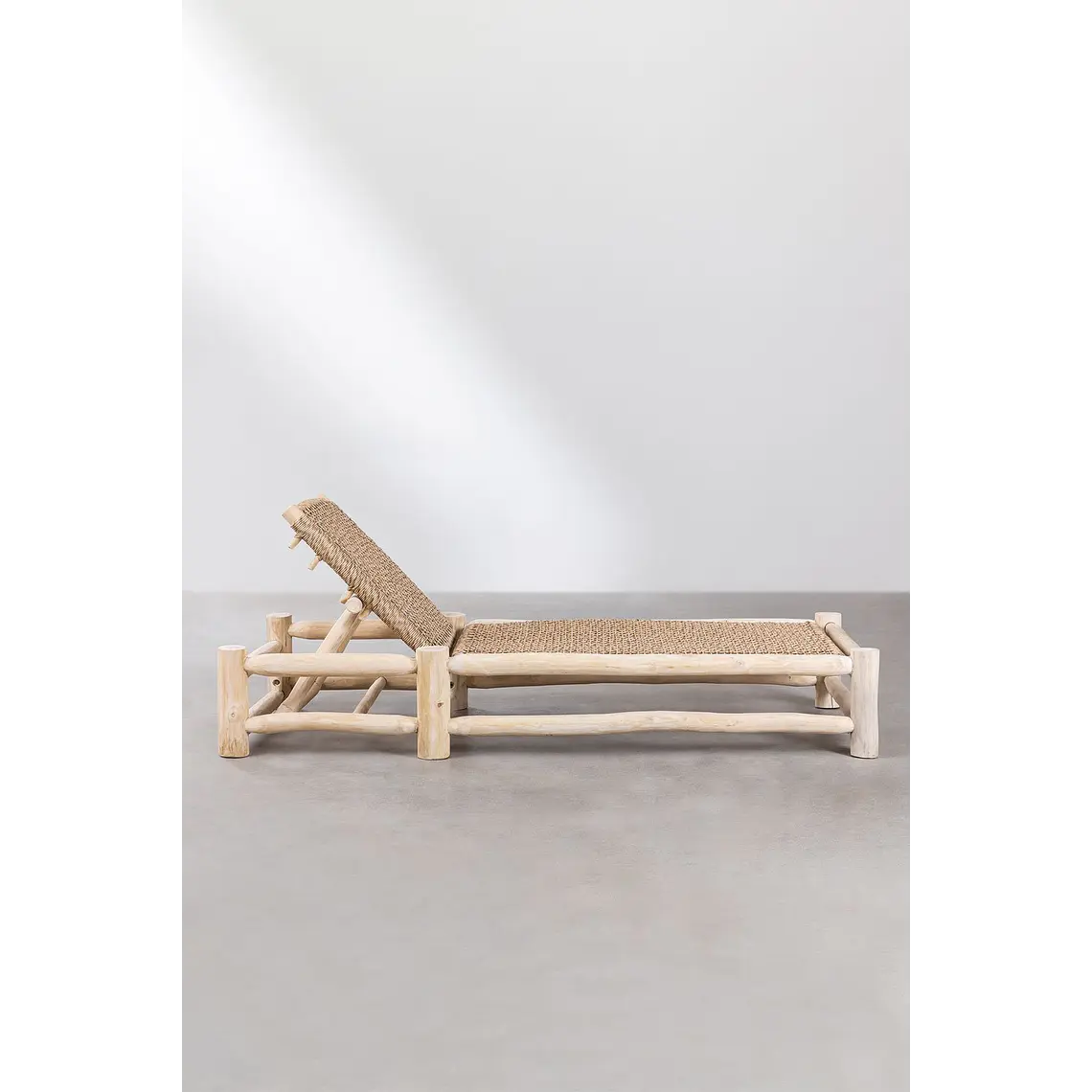Tumbona reclinable en madera de teca Rena 5