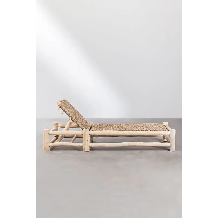 Tumbona reclinable en madera de teca Rena 5