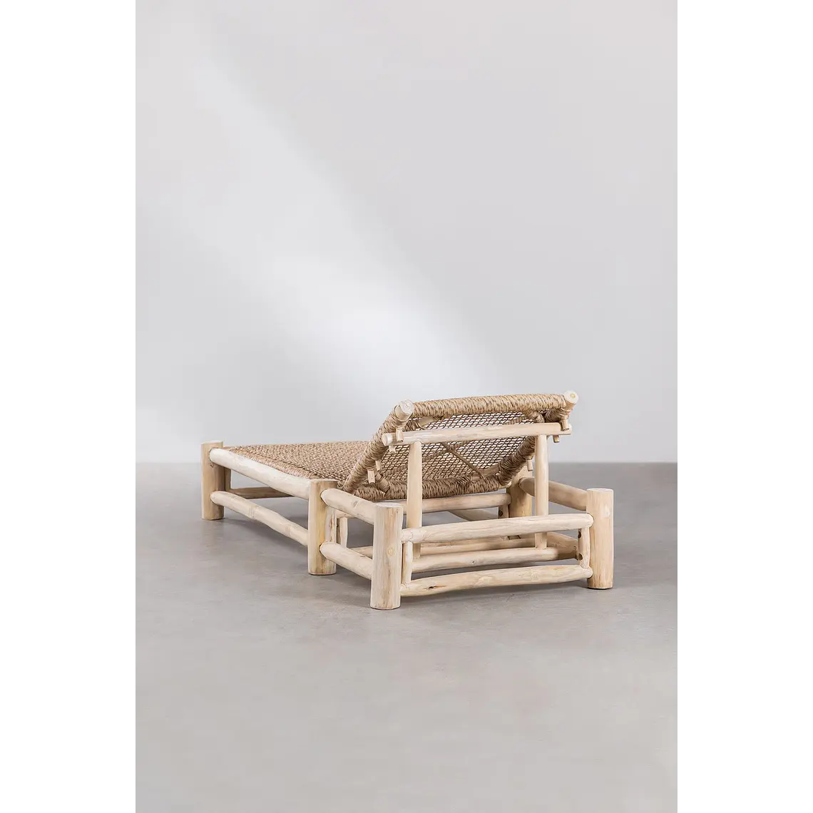 Tumbona reclinable en madera de teca Rena 6