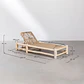 Tumbona reclinable en madera de teca Rena - Miniatura 10