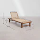 Tumbona reclinable en madera de teca Salina - Miniatura 12