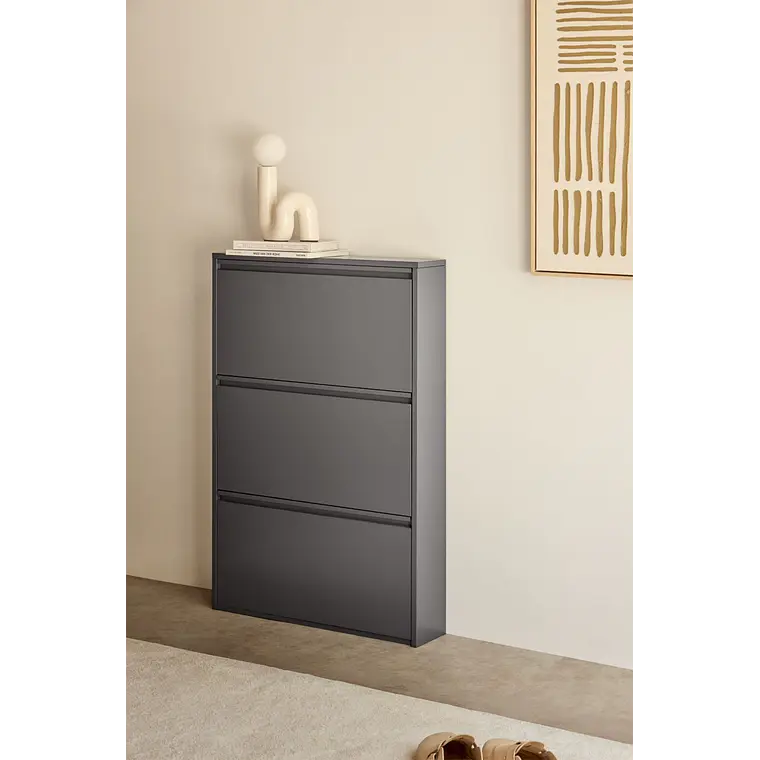 Zapatero de 3 puertas en acero Leno 3