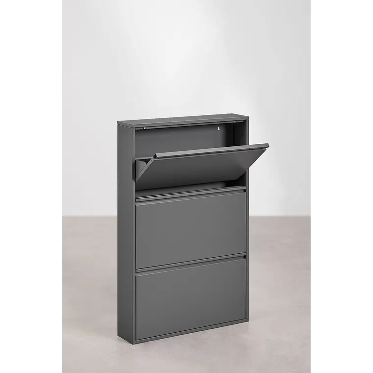 Zapatero de 3 puertas en acero Leno 6