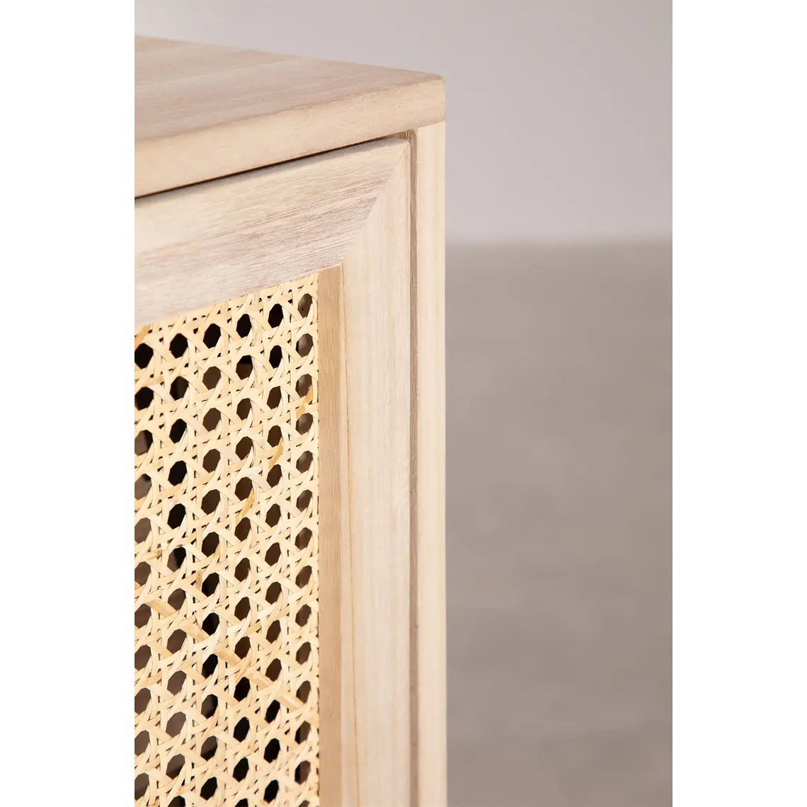 Zapatero en madera y ratán Nerio 8