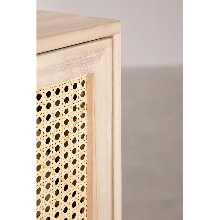 Zapatero en madera y ratán Nerio 8