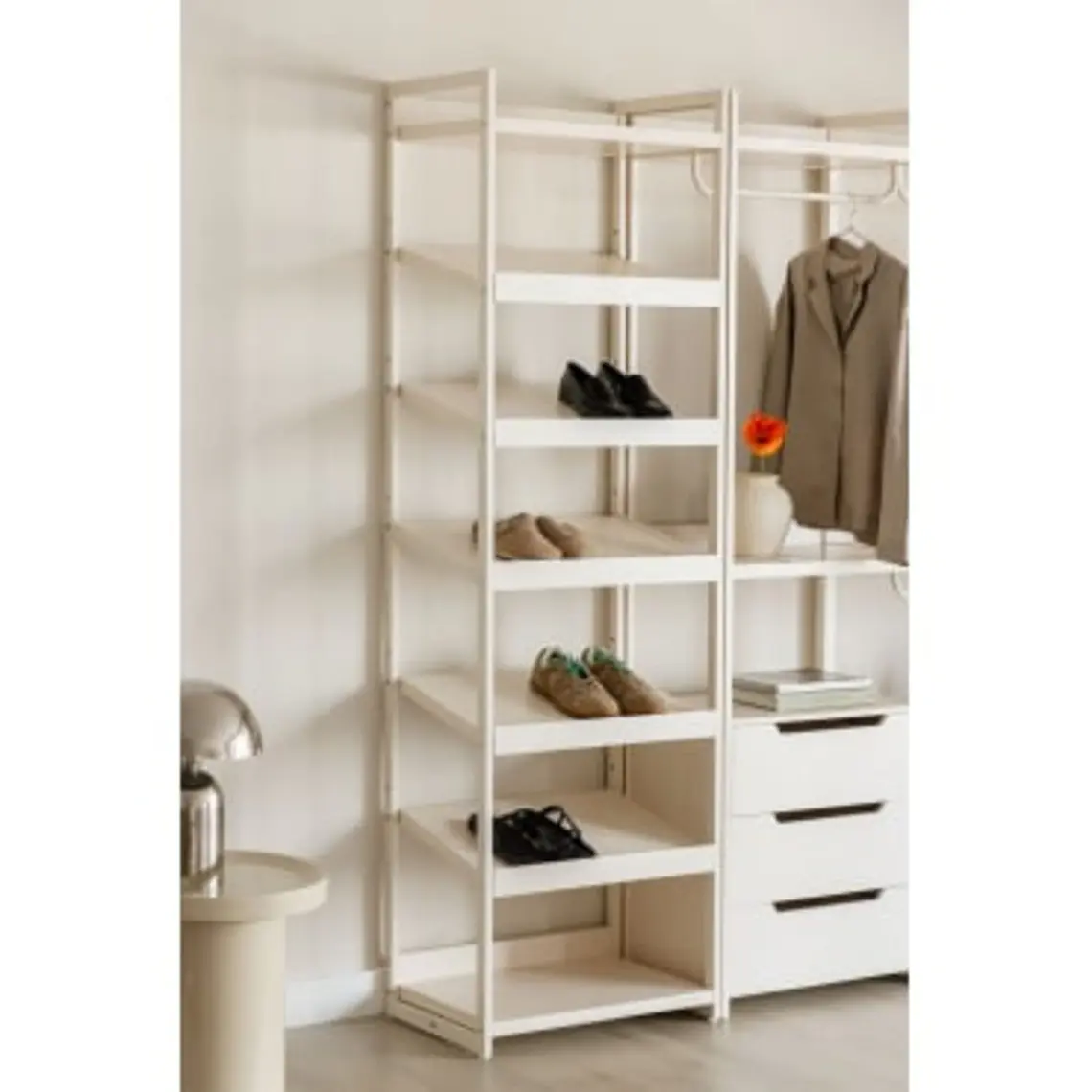 Zapatero vertical en hierro y madera Elan 1