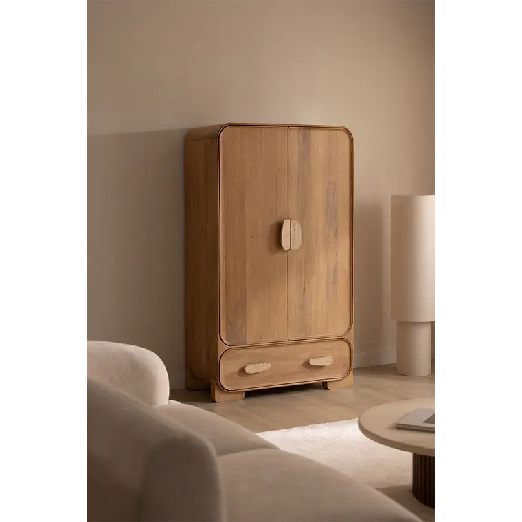 Armario en madera de mango y piedra natural 14