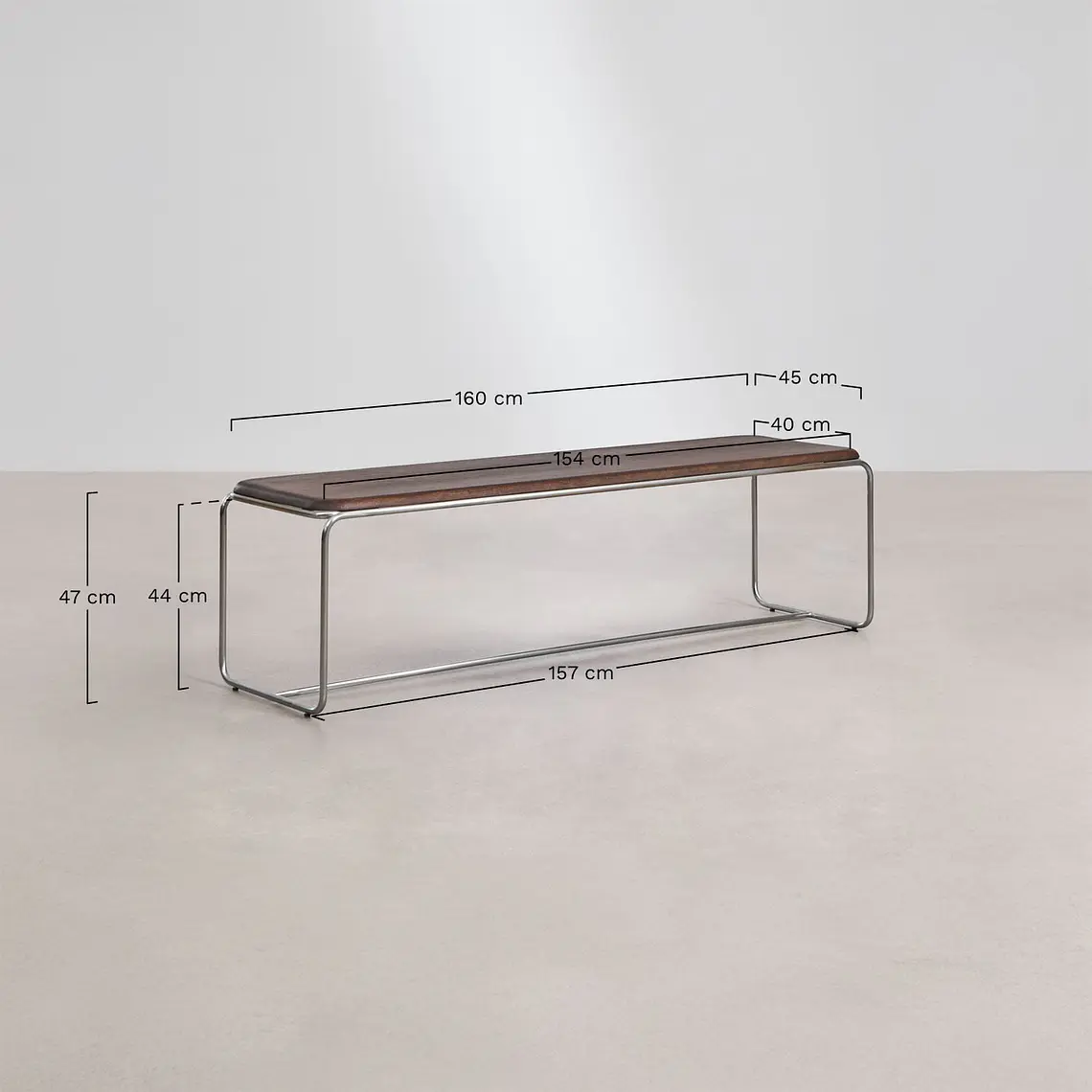 Banca de comedor Quenis en madera de acacia 9