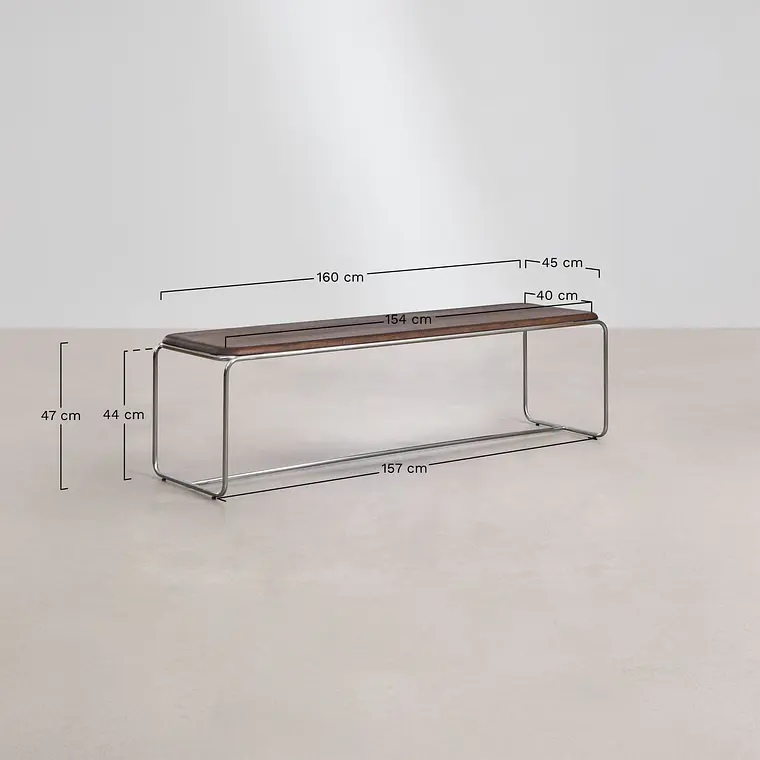 Banca de comedor Quenis en madera de acacia 9