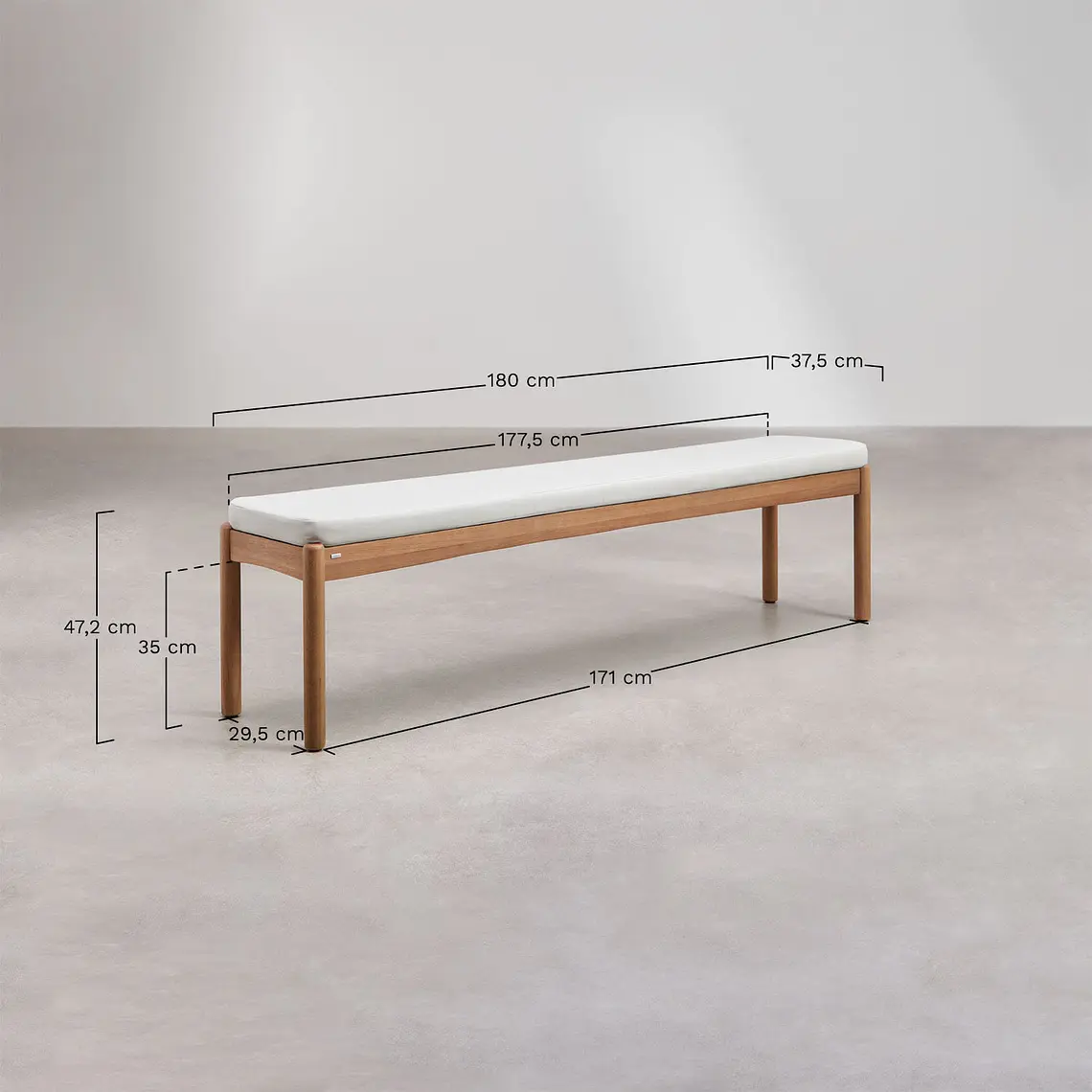 Banca de comedor Ulenis en madera 8