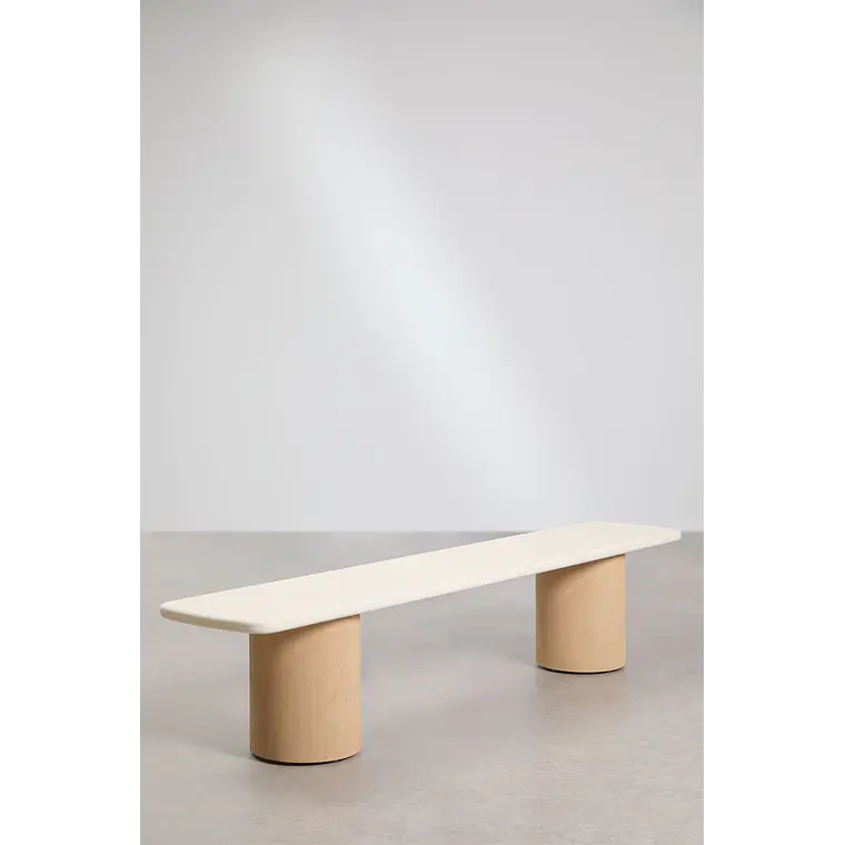 Banca de comedor Zaelor en acabado cemento 2
