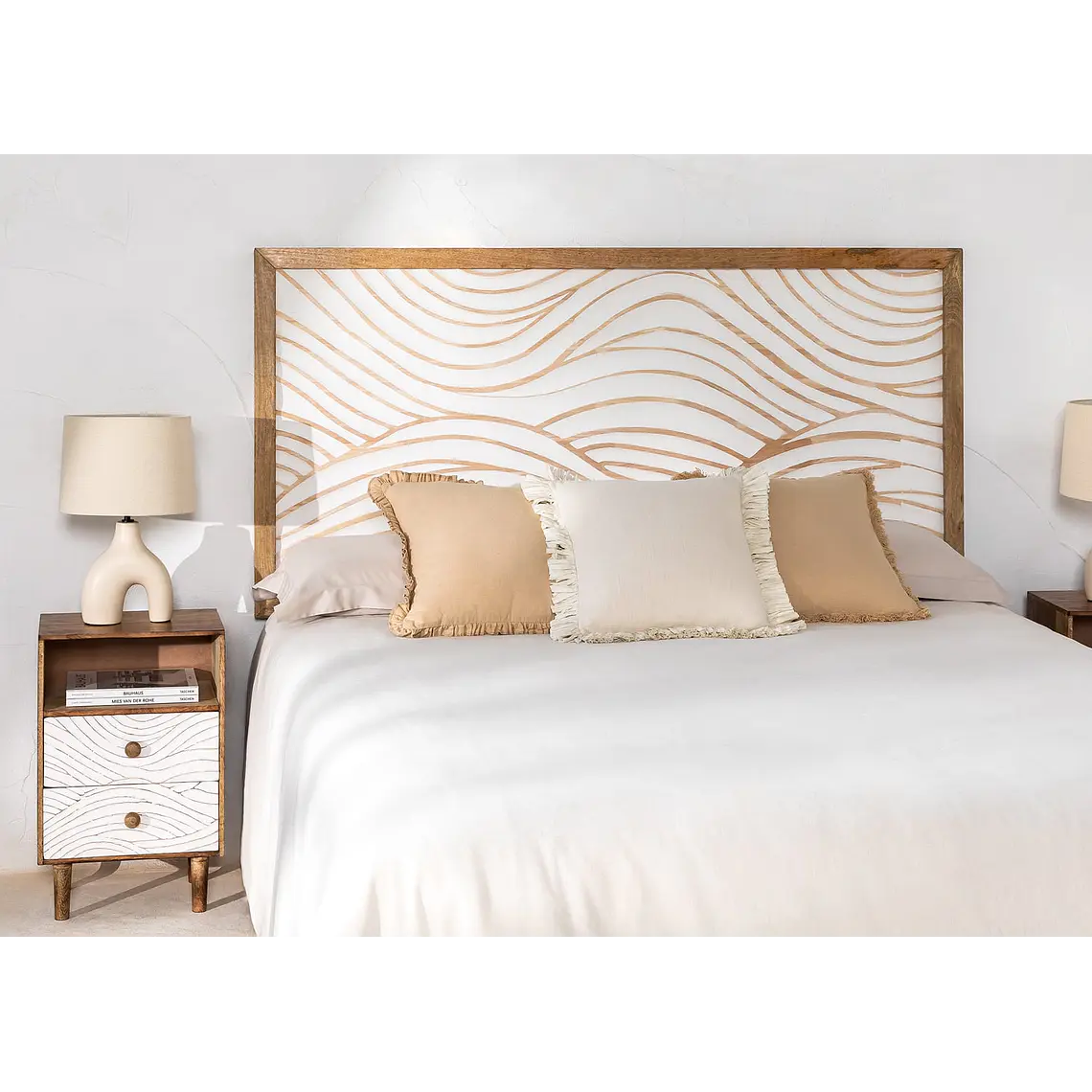 Cabecero Alira 150 cm en madera de mango 1