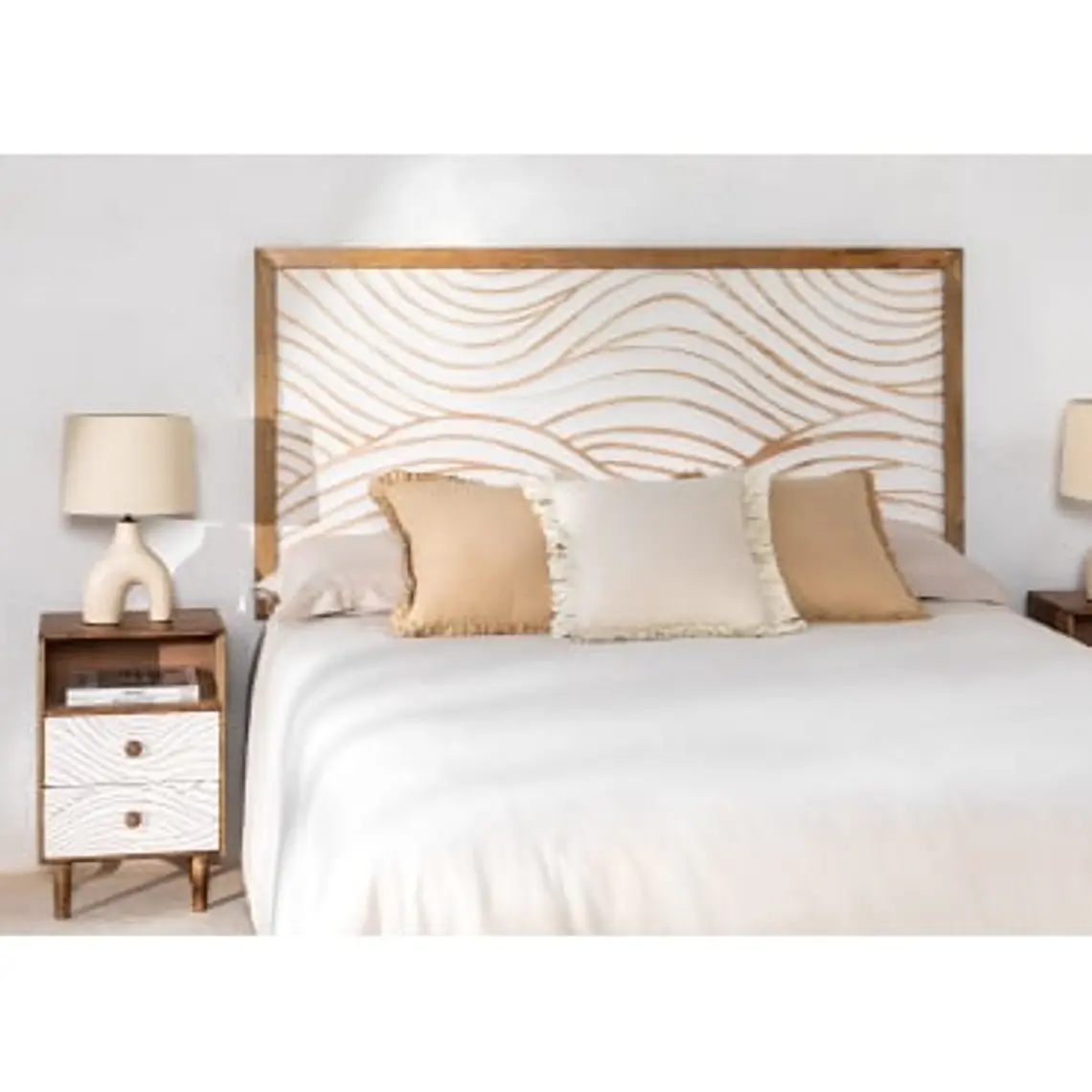 Cabecero Alira 150 cm en madera de mango 10