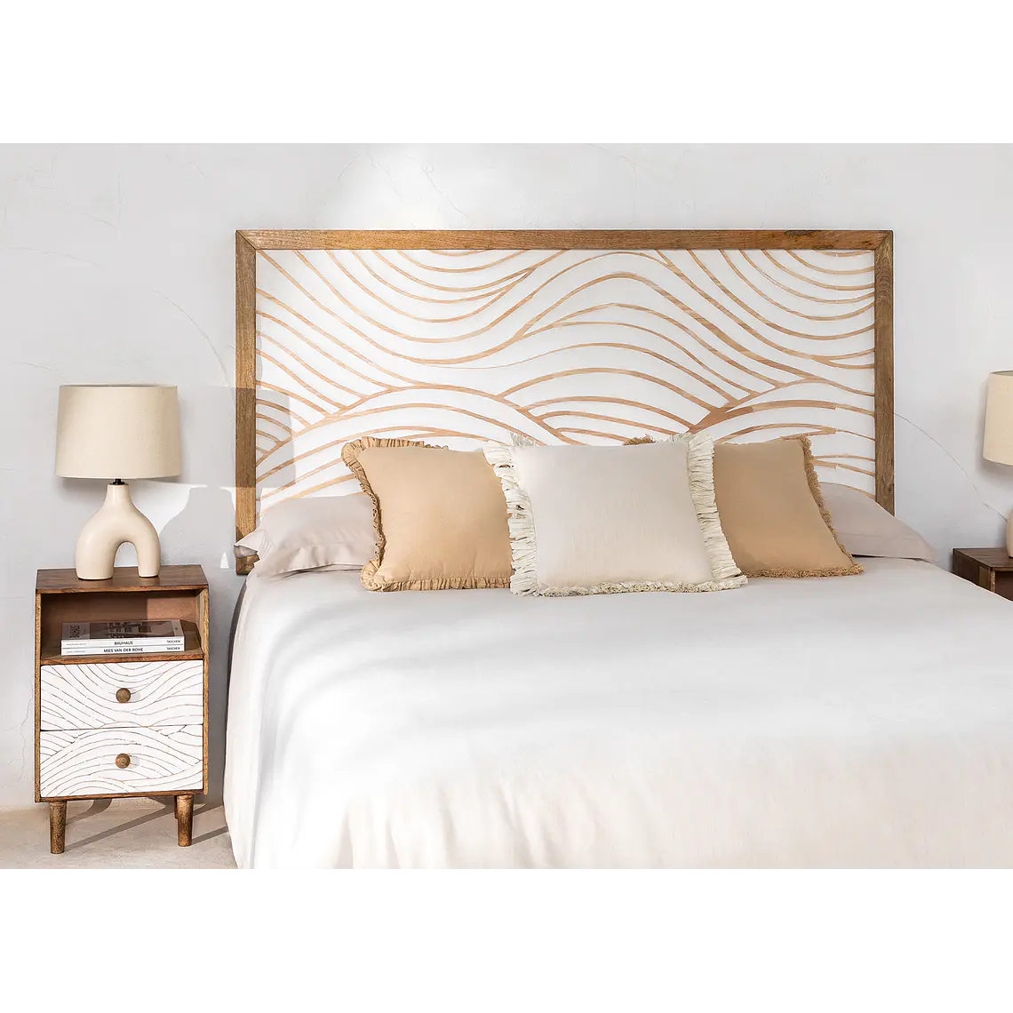 Cabecero Alira 150 cm en madera de mango 11
