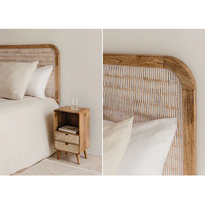 Cabecero Mirea 150 cm en madera de mango