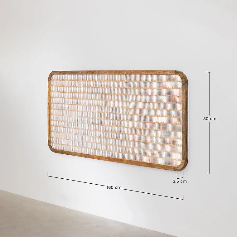 Cabecero Mirea 150 cm en madera de mango 10