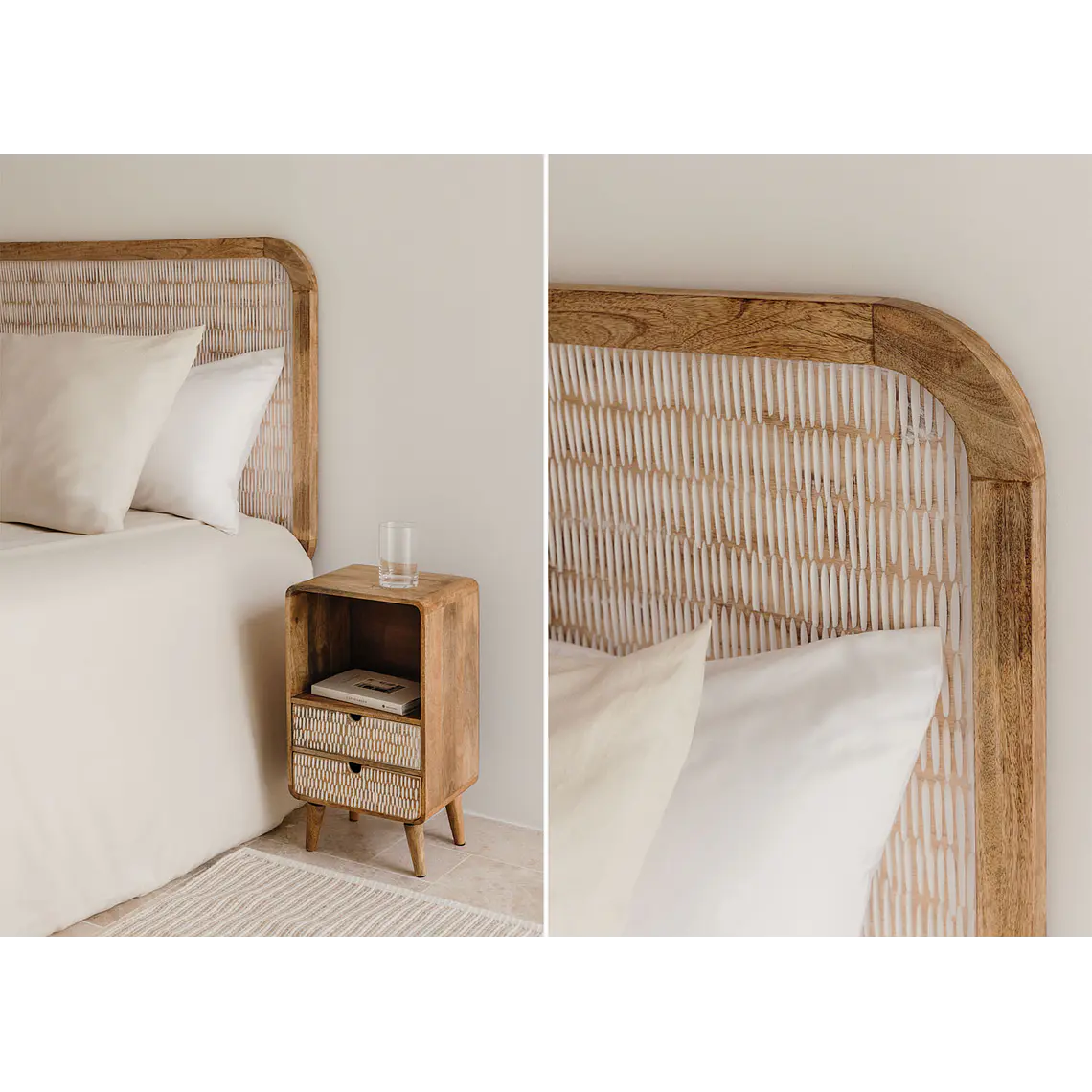 Cabecero Mirea 150 cm en madera de mango 12