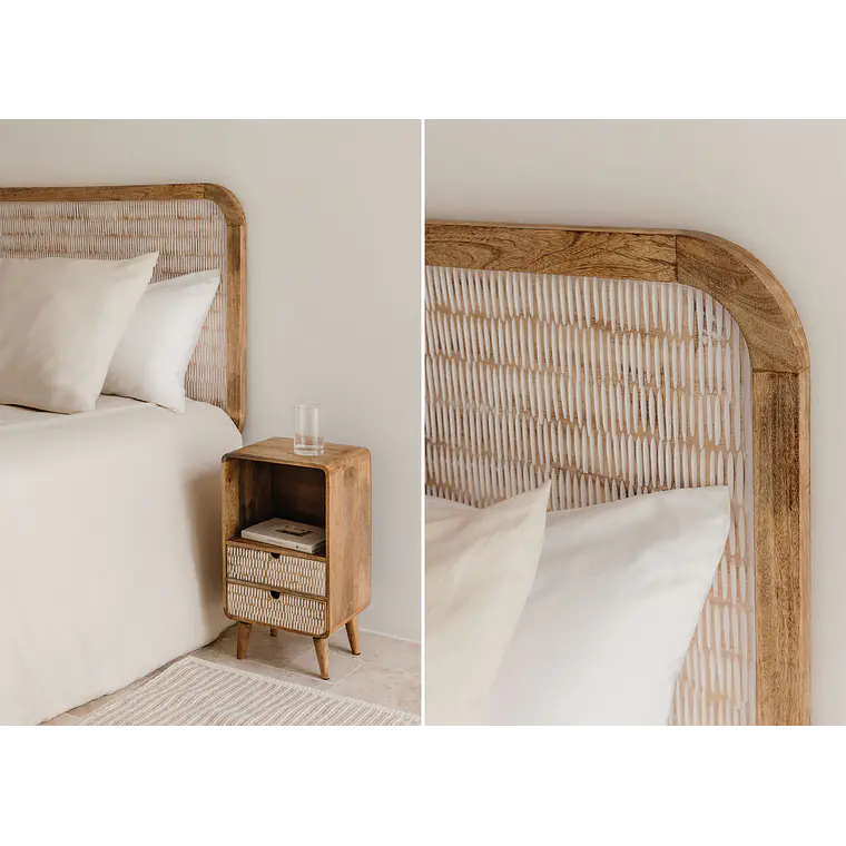 Cabecero Mirea 150 cm en madera de mango 12