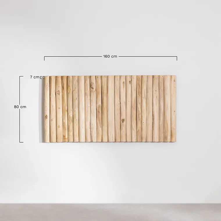 Cabecero Selia 150 cm en madera de teca 9