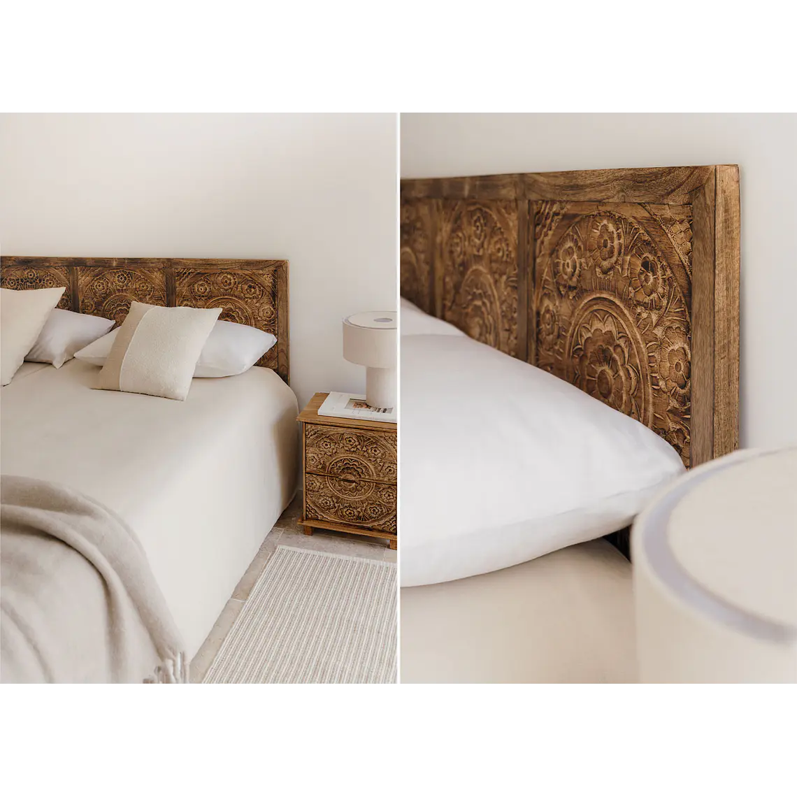 Cabecero Velin 150 cm en madera de mango 11