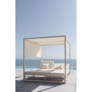 Cama balinesa reclinable en aluminio y tela Savia