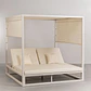 Cama balinesa reclinable en aluminio y tela Savia - Miniatura 4
