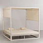 Cama balinesa reclinable en aluminio y tela Savia - Miniatura 5