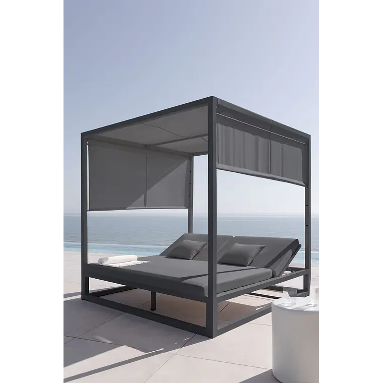 Cama balinesa reclinable en aluminio y tela Savia 14