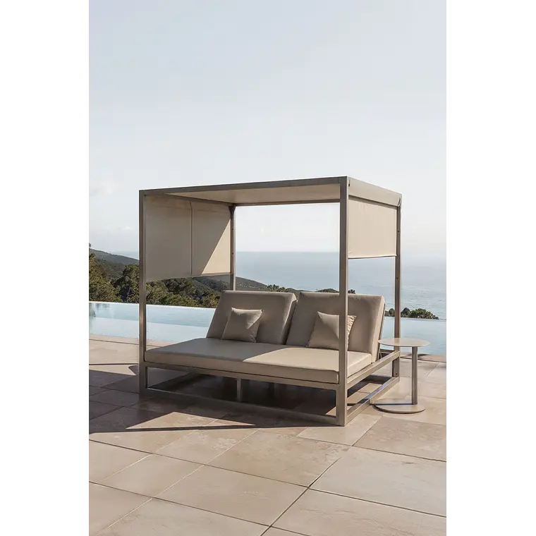 Cama balinesa reclinable en aluminio y tela Savia 15