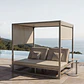 Cama balinesa reclinable en aluminio y tela Savia - Miniatura 15
