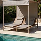 Cama balinesa reclinable en madera de acacia y acero Erenova - Miniatura 1