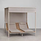 Cama balinesa reclinable en madera de acacia y acero Erenova - Miniatura 3