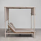 Cama balinesa reclinable en madera de acacia y acero Erenova - Miniatura 5