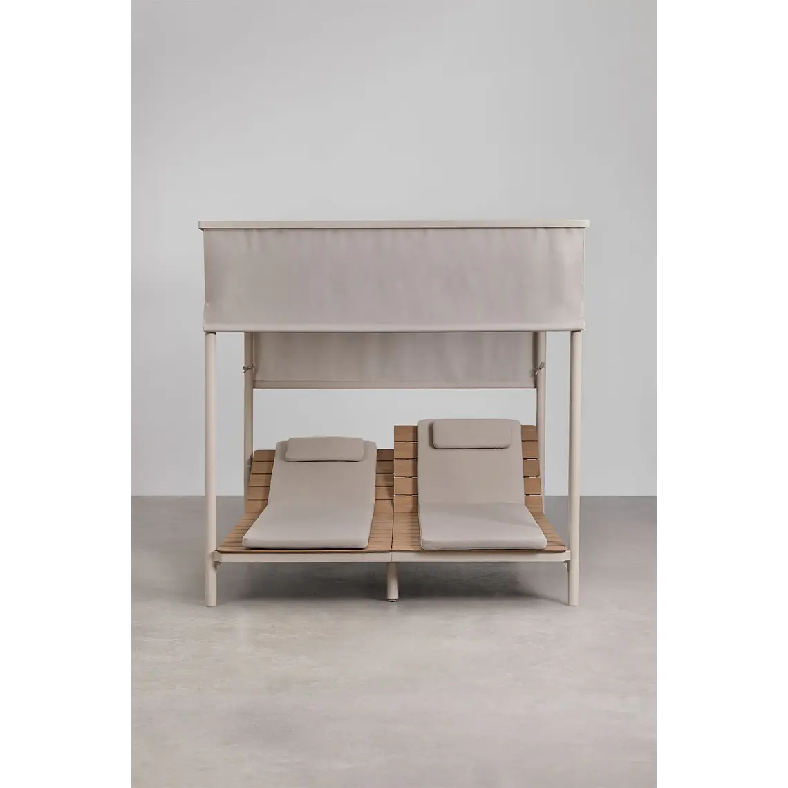 Cama balinesa reclinable en madera de acacia y acero Erenova 6