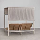Cama balinesa reclinable en madera de acacia y acero Erenova - Miniatura 7