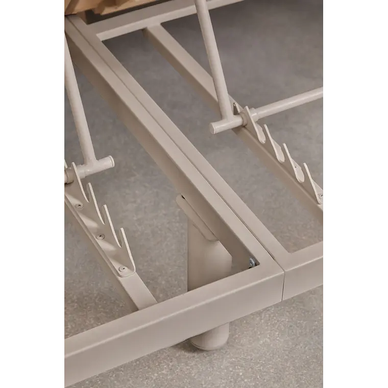 Cama balinesa reclinable en madera de acacia y acero Erenova 8