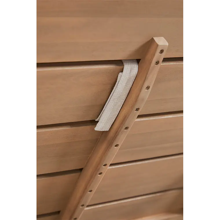 Cama balinesa reclinable en madera de acacia y acero Erenova 11