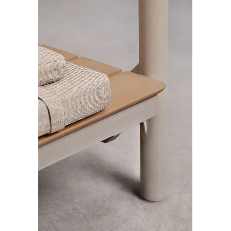 Cama balinesa reclinable en madera de acacia y acero Erenova 12