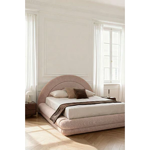 Cama Soria con canapé abatible en bouclé