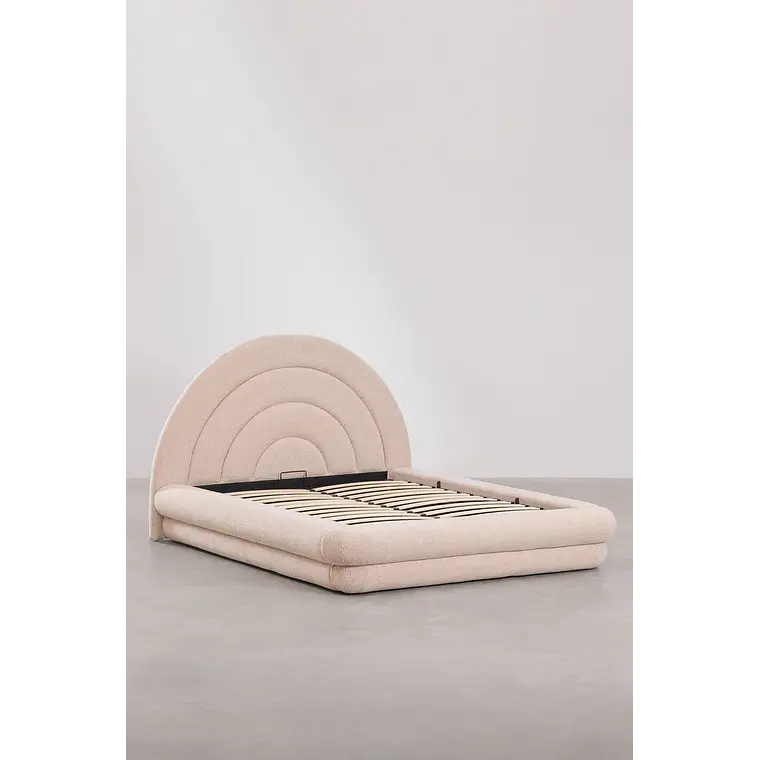 Cama Soria con canapé abatible en bouclé 4