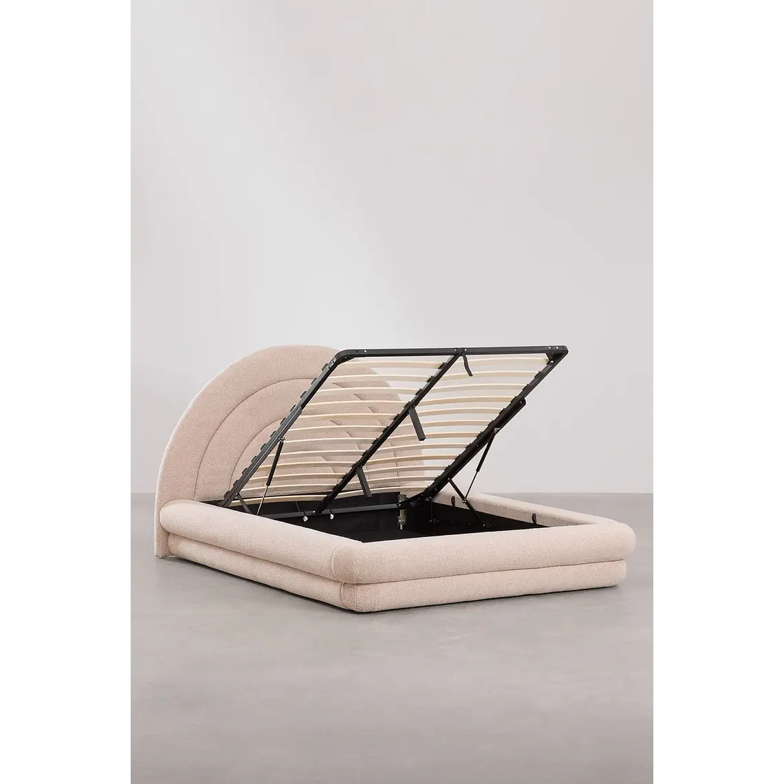 Cama Soria con canapé abatible en bouclé 5