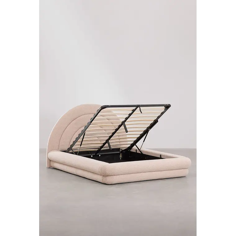 Cama Soria con canapé abatible en bouclé 5