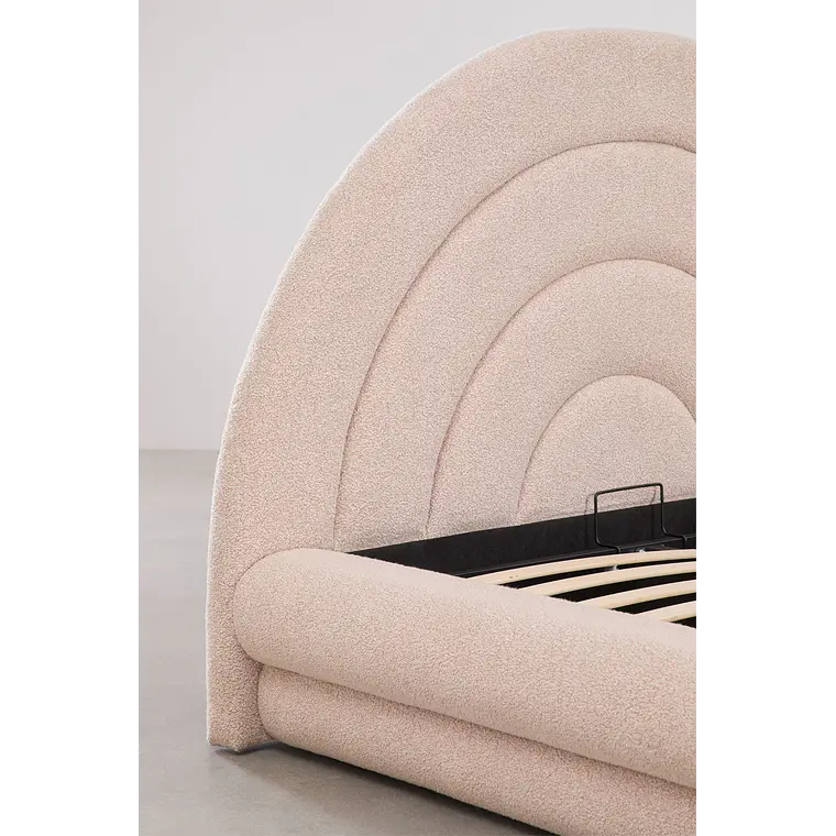 Cama Soria con canapé abatible en bouclé 7