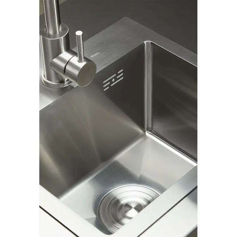 Cocina modular de exterior de 2 piezas con fregadero y almacenaje en acero Ravina 7