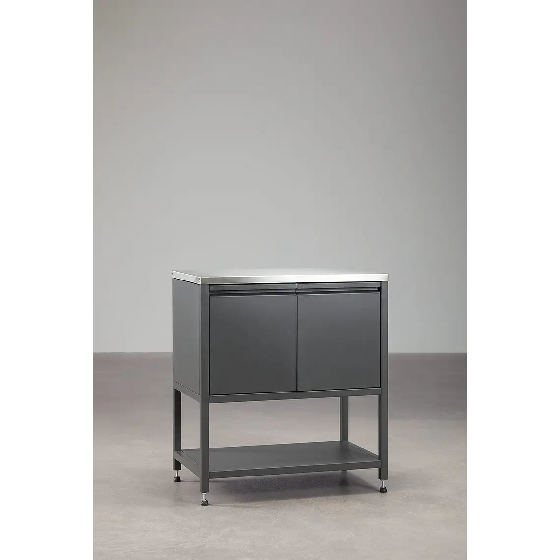 Cocina modular de exterior de 2 piezas con fregadero y almacenaje en acero Ravina 8