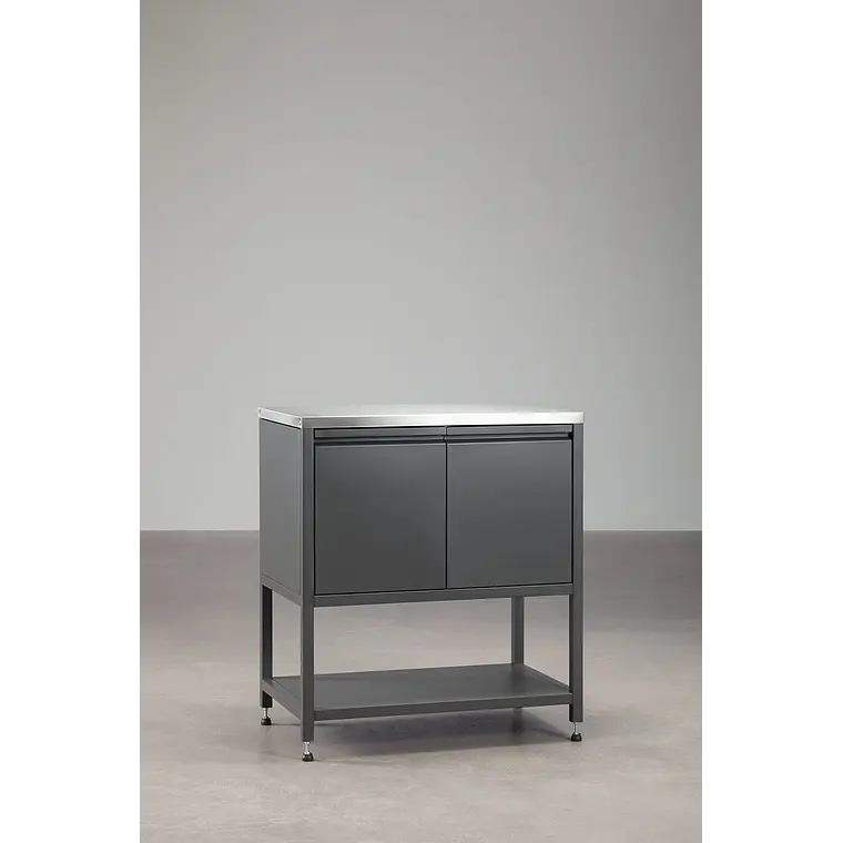 Cocina modular de exterior de 2 piezas con fregadero y almacenaje en acero Ravina 8