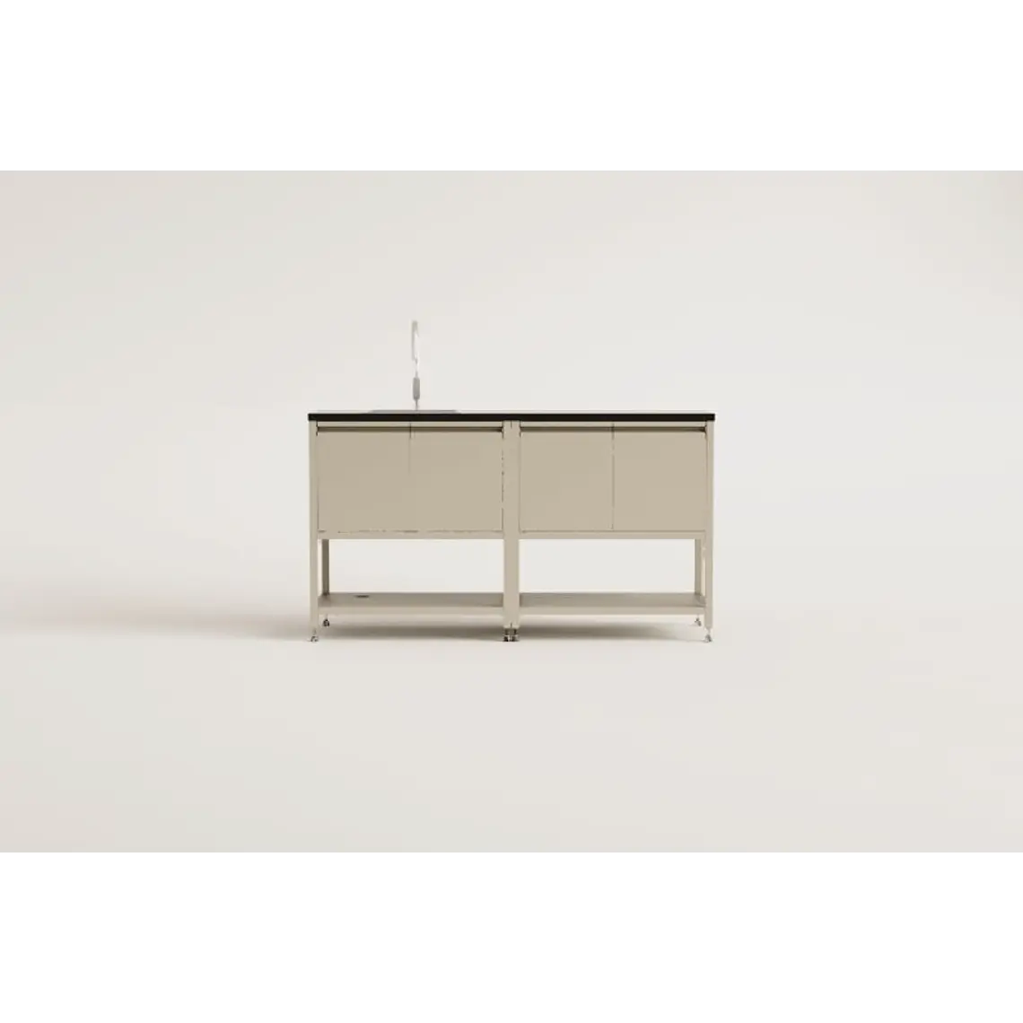 Cocina modular de exterior de 2 piezas con fregadero y almacenaje en acero Ravina 10
