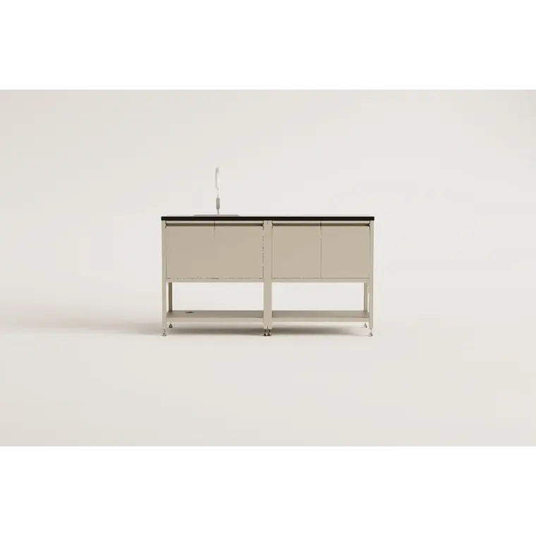 Cocina modular de exterior de 2 piezas con fregadero y almacenaje en acero Ravina 10