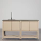 Cocina modular de exterior de 2 piezas con fregadero y almacenaje en acero Ravina - Miniatura 14